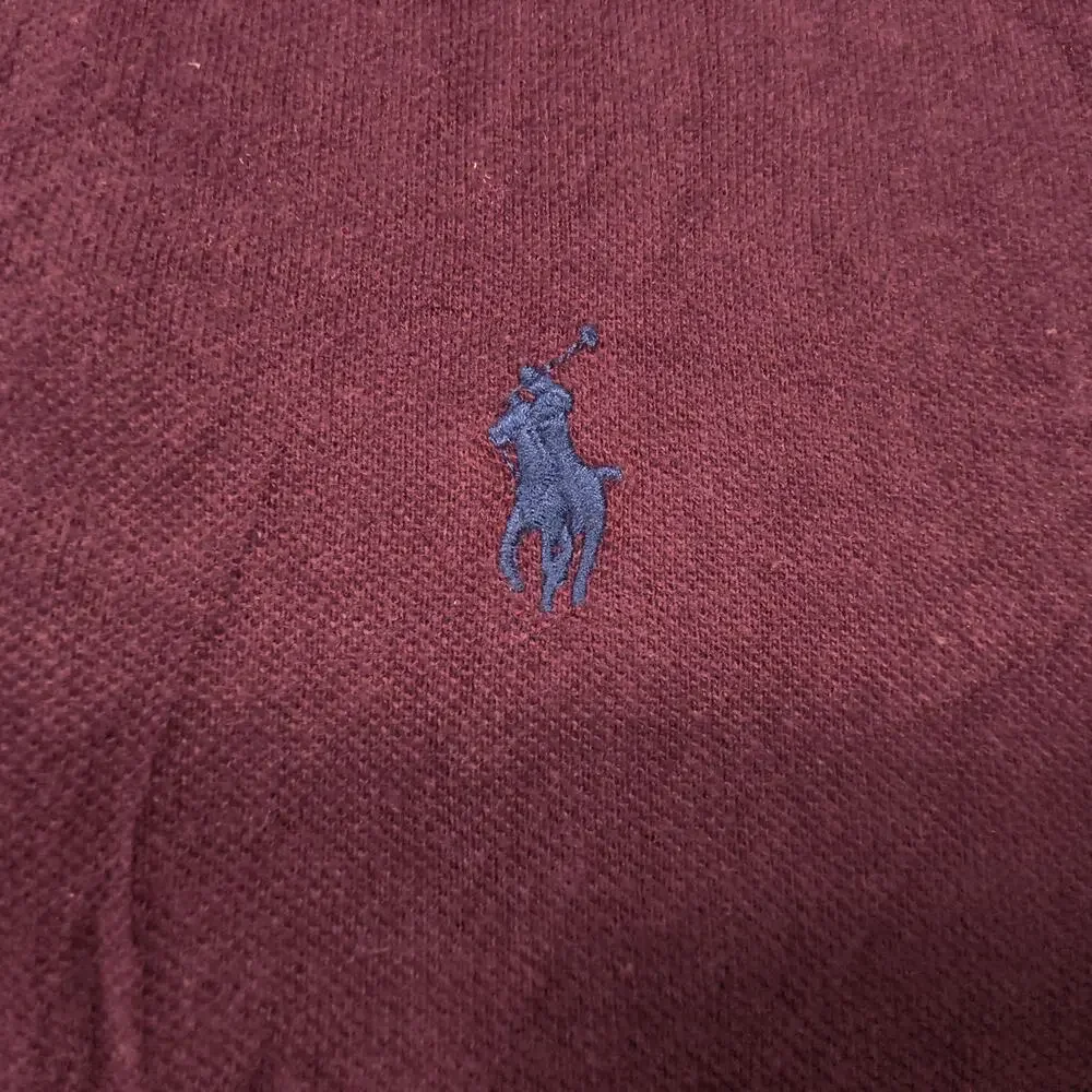 Polo Ralph Lauren Short Sleeve Collared Polo Shirt Mens Size 3XB Maroon Blue